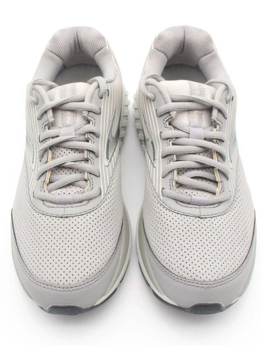 Brooks Women's Pale Gray Perforated Walking Sneakers - Picture 2 of 10